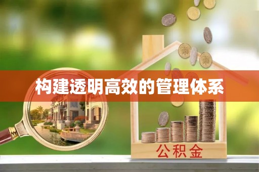 西和构建透明高效的管理体系